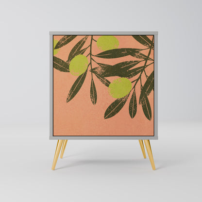 JUICY OLIVES 1-Door Sideboard in Grey Finish