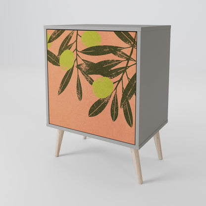 JUICY OLIVES 1-Door Sideboard in Grey Finish