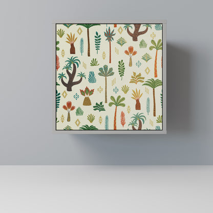 Credenza PALM SPRING a 1 anta con finitura grigia