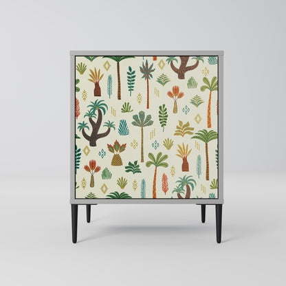 Credenza PALM SPRING a 1 anta con finitura grigia