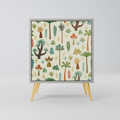 Credenza PALM SPRING a 1 anta con finitura grigia