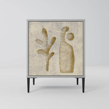 Credenza SAND SCULPTURES a 1 anta con finitura grigia