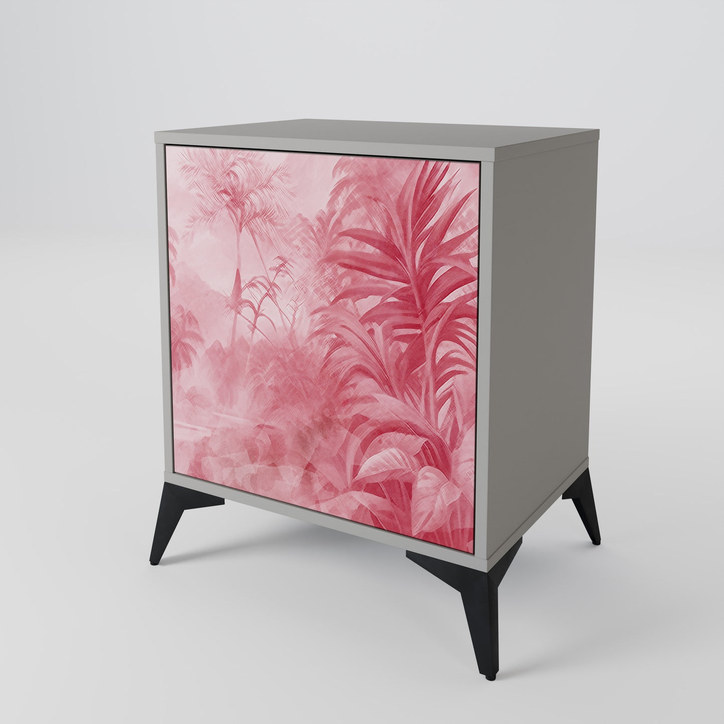 Credenza SWEET TROPICS a 1 anta con finitura grigia