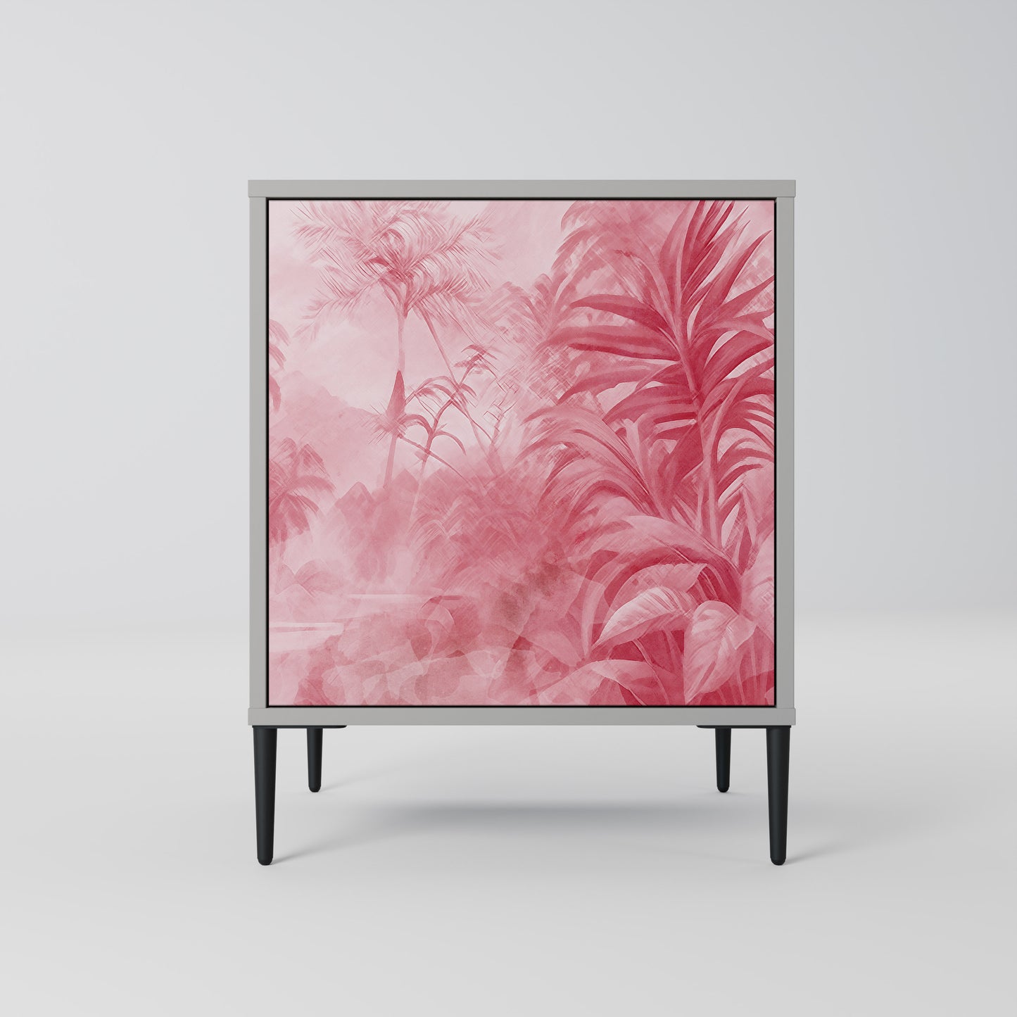 Credenza SWEET TROPICS a 1 anta con finitura grigia