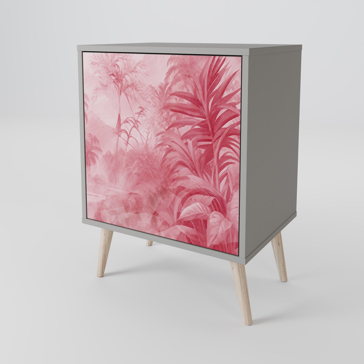 Credenza SWEET TROPICS a 1 anta con finitura grigia