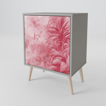Credenza SWEET TROPICS a 1 anta con finitura grigia