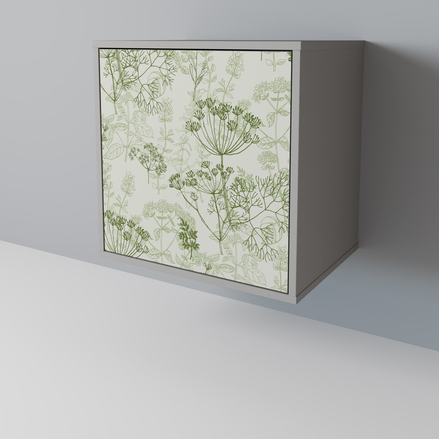 Credenza a 1 anta FENNEL BALDACHIN in finitura grigia