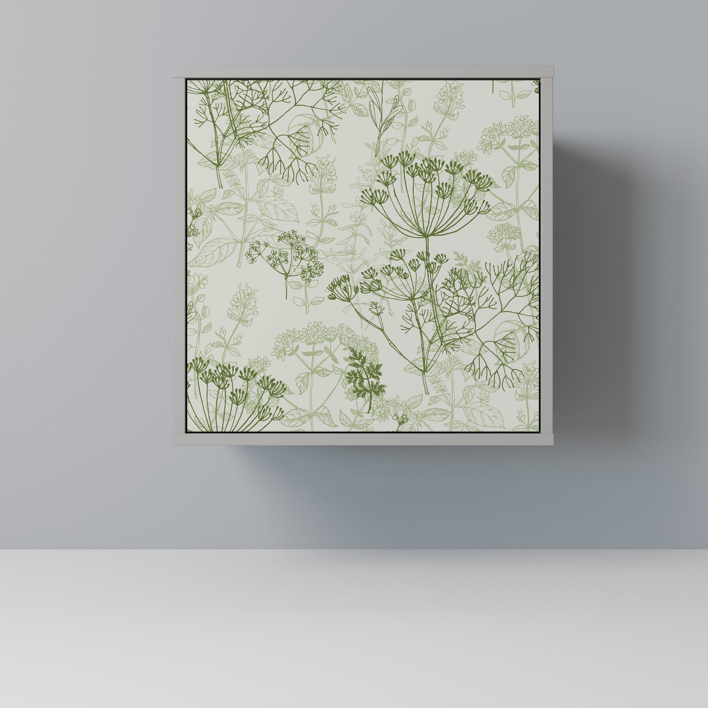 Credenza a 1 anta FENNEL BALDACHIN in finitura grigia