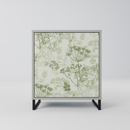 Credenza a 1 anta FENNEL BALDACHIN in finitura grigia