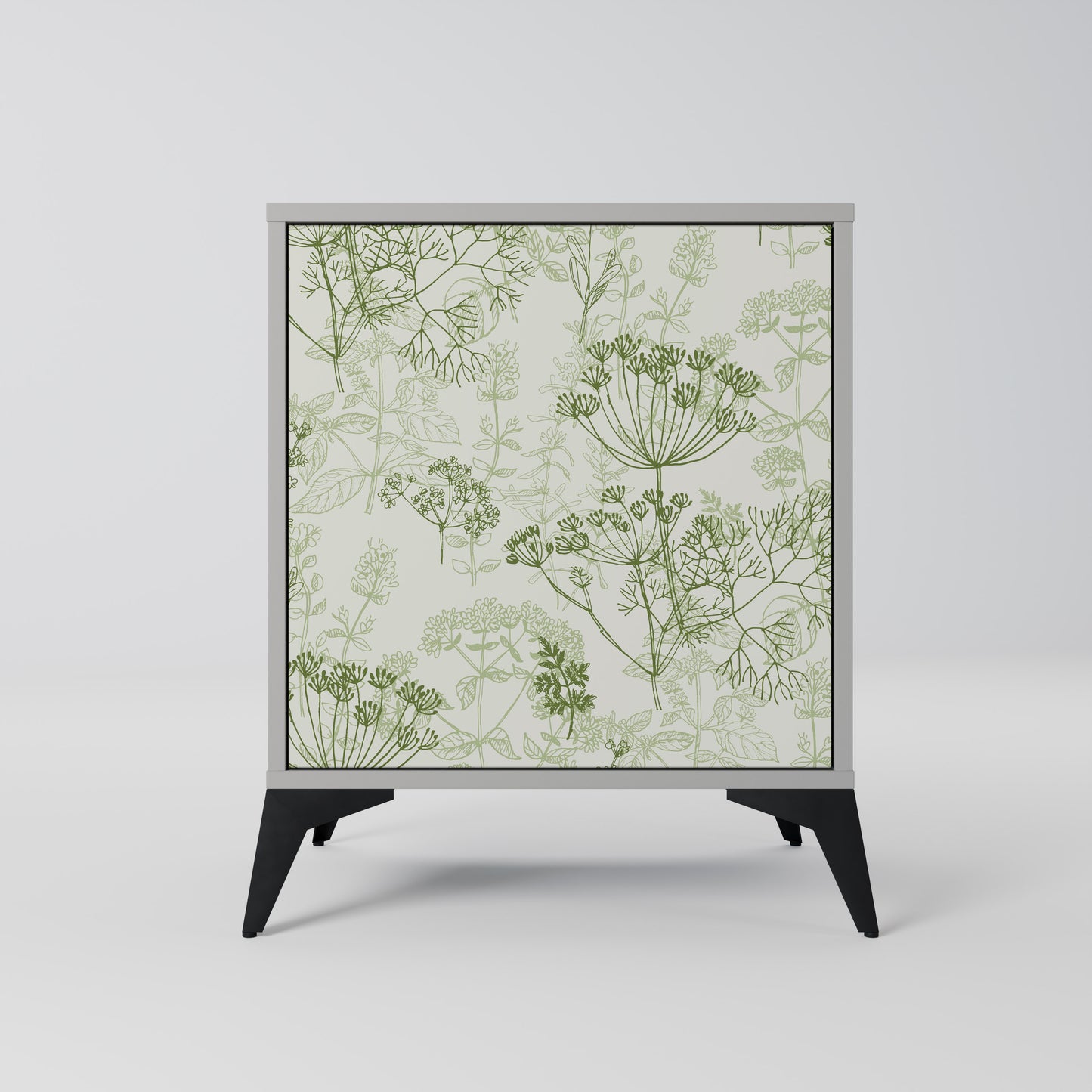 Credenza a 1 anta FENNEL BALDACHIN in finitura grigia