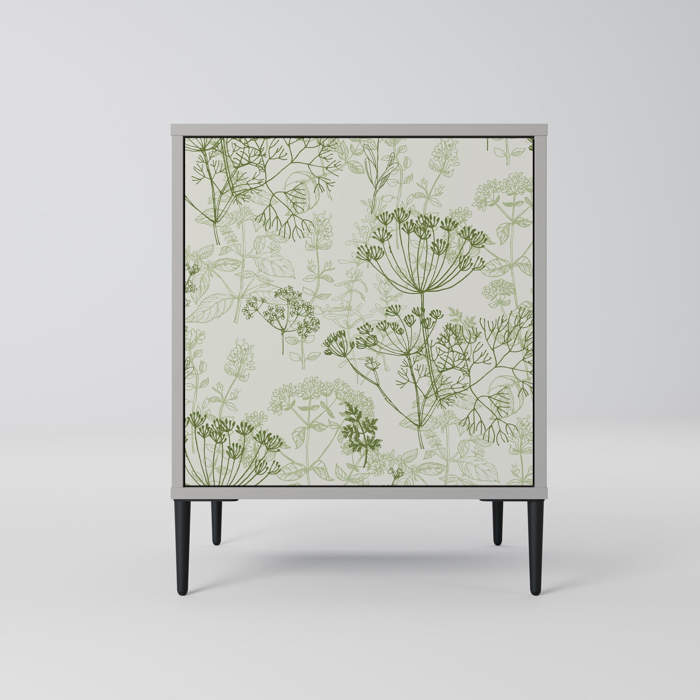 Credenza a 1 anta FENNEL BALDACHIN in finitura grigia