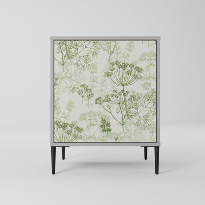 Credenza a 1 anta FENNEL BALDACHIN in finitura grigia