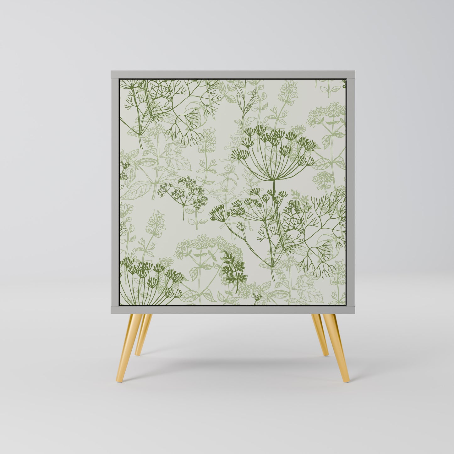 Credenza a 1 anta FENNEL BALDACHIN in finitura grigia