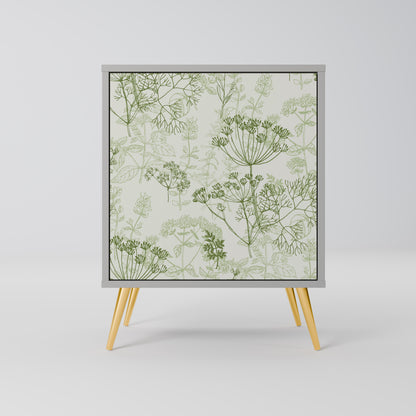 Credenza a 1 anta FENNEL BALDACHIN in finitura grigia