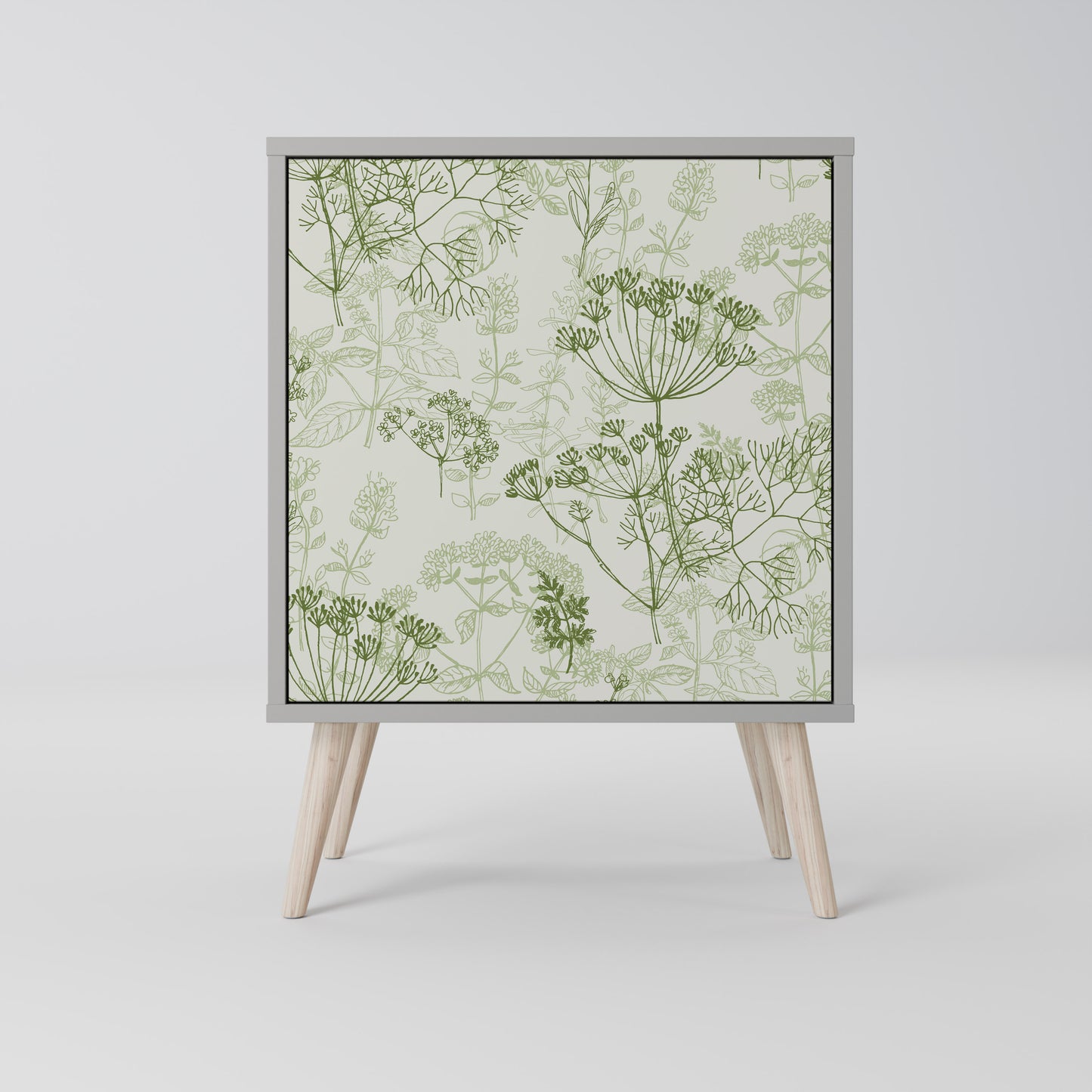 Credenza a 1 anta FENNEL BALDACHIN in finitura grigia