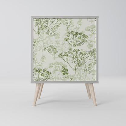 Credenza a 1 anta FENNEL BALDACHIN in finitura grigia