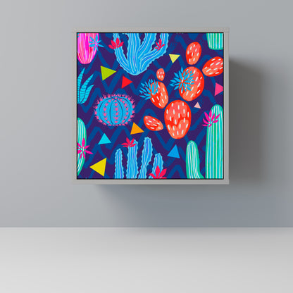 CACTUS VIBES 1-Door Sideboard in Grey Finish