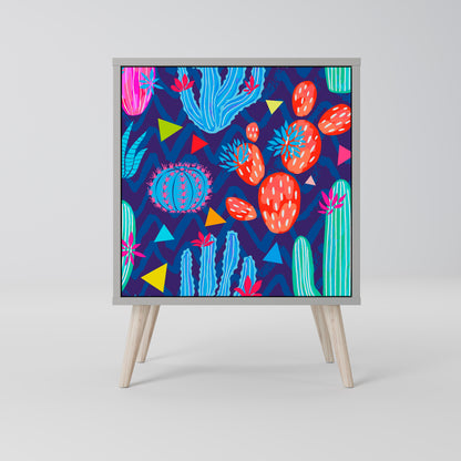 CACTUS VIBES 1-Door Sideboard in Grey Finish