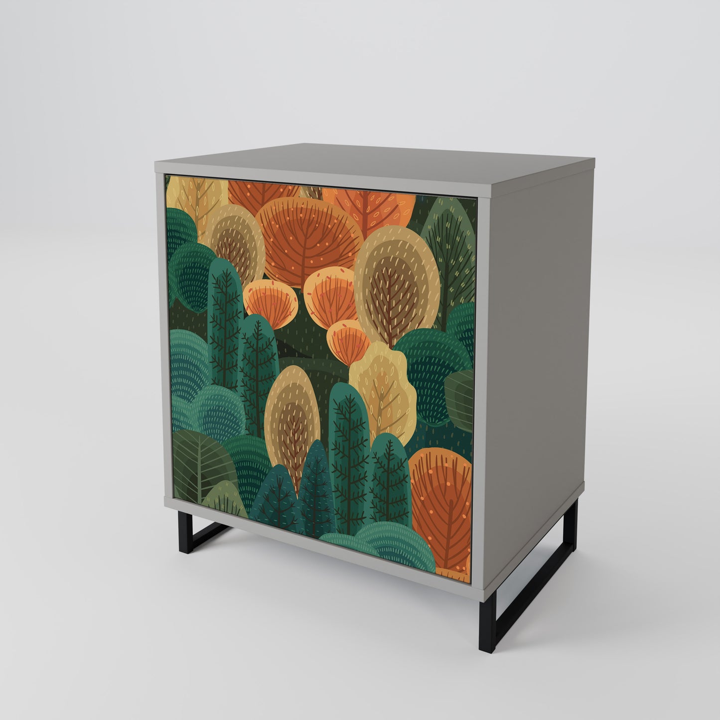 Credenza AUTUMN KALEIDOSCOPE a 1 anta con finitura grigia
