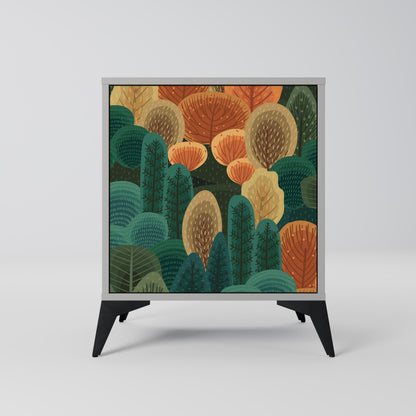 Credenza AUTUMN KALEIDOSCOPE a 1 anta con finitura grigia