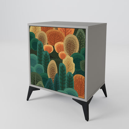 Credenza AUTUMN KALEIDOSCOPE a 1 anta con finitura grigia