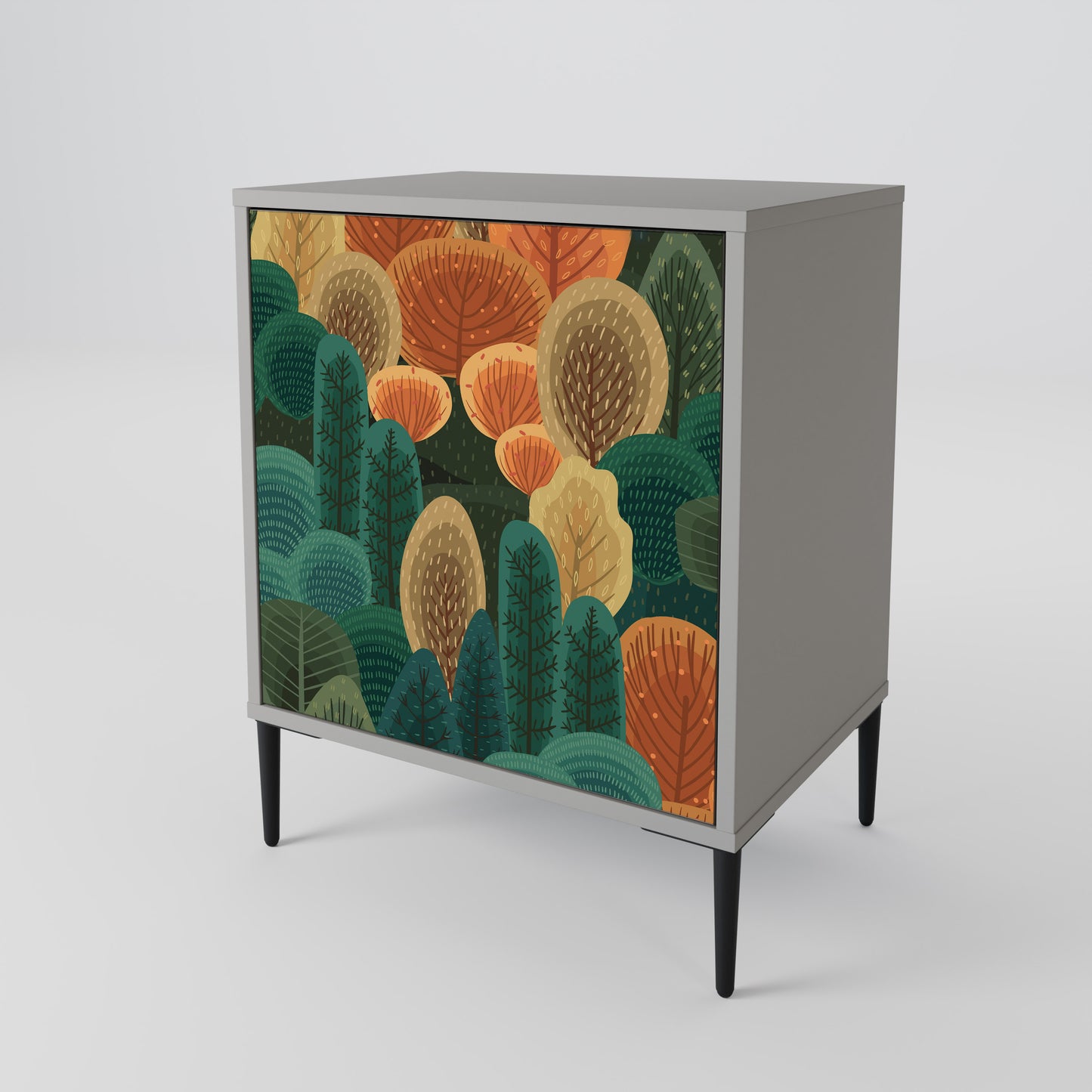 Credenza AUTUMN KALEIDOSCOPE a 1 anta con finitura grigia