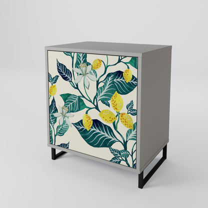 Credenza LEMON TREE a 1 anta con finitura grigia