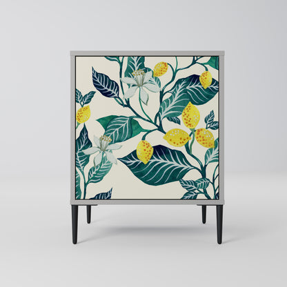 Credenza LEMON TREE a 1 anta con finitura grigia