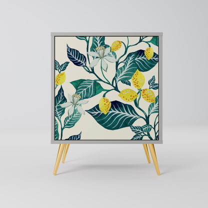 Credenza LEMON TREE a 1 anta con finitura grigia