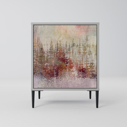 VEILED SUMMIT 1-Door Sideboard in Grey Finish