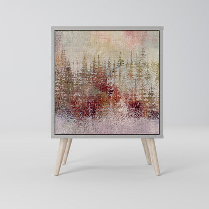 VEILED SUMMIT 1-Door Sideboard in Grey Finish