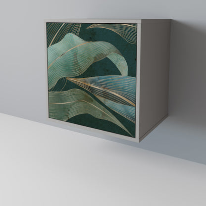 Credenza a 1 anta ROYAL GREEN con finitura grigia