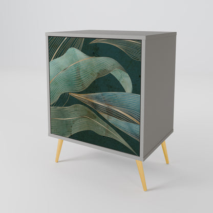 Credenza a 1 anta ROYAL GREEN con finitura grigia