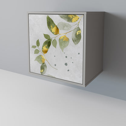 Credenza ELEGANT BOTANICS a 1 anta con finitura grigia