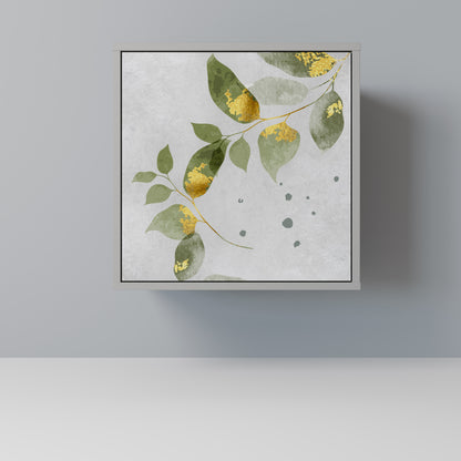 Credenza ELEGANT BOTANICS a 1 anta con finitura grigia