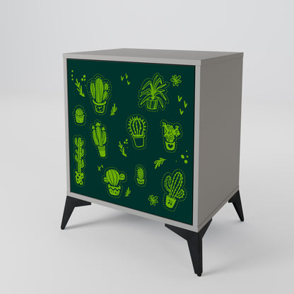Credenza DESERT GREEN a 1 anta con finitura grigia