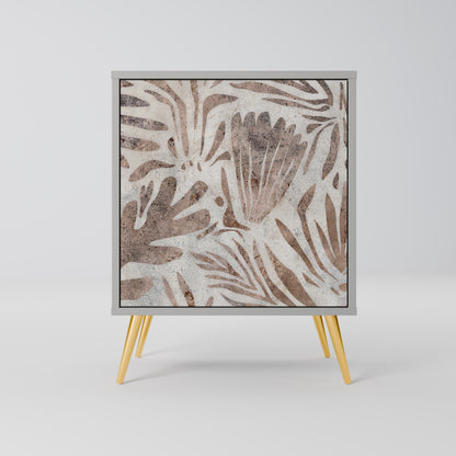 Credenza PASSING TIME a 1 anta con finitura grigia