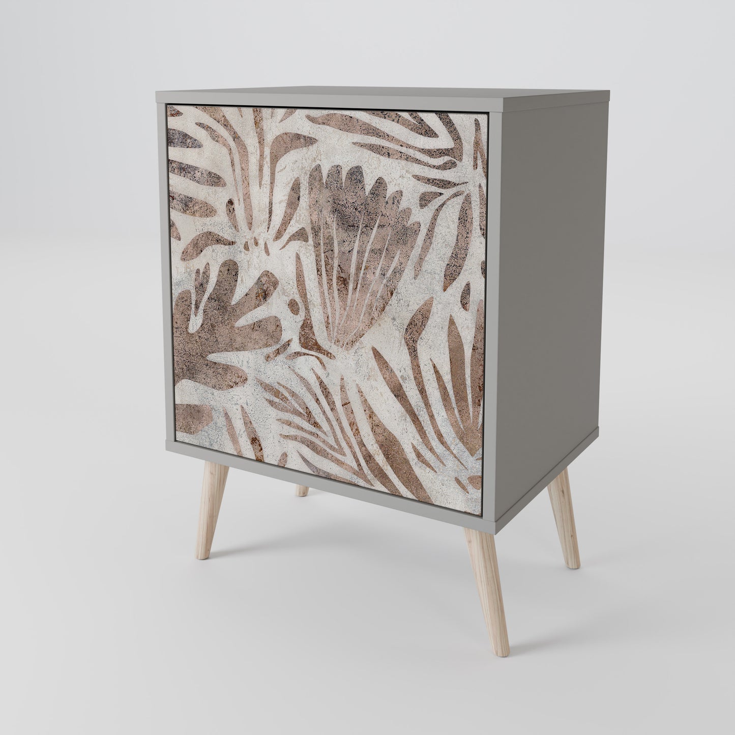 Credenza PASSING TIME a 1 anta con finitura grigia