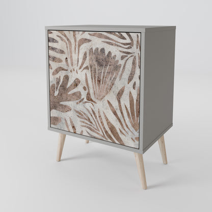 Credenza PASSING TIME a 1 anta con finitura grigia