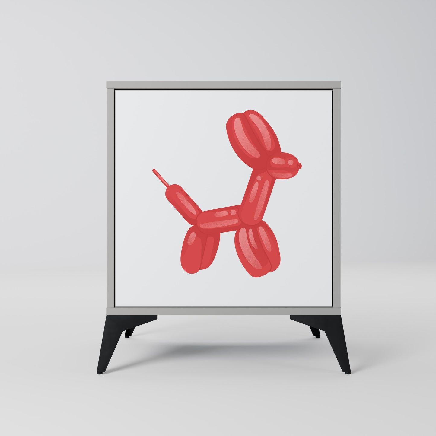 Credenza a 1 anta CHILDHOOD MEMORY in finitura grigia