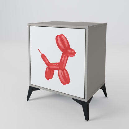 Credenza a 1 anta CHILDHOOD MEMORY in finitura grigia