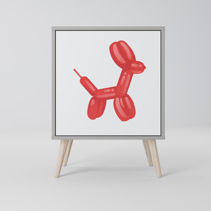 Credenza a 1 anta CHILDHOOD MEMORY in finitura grigia