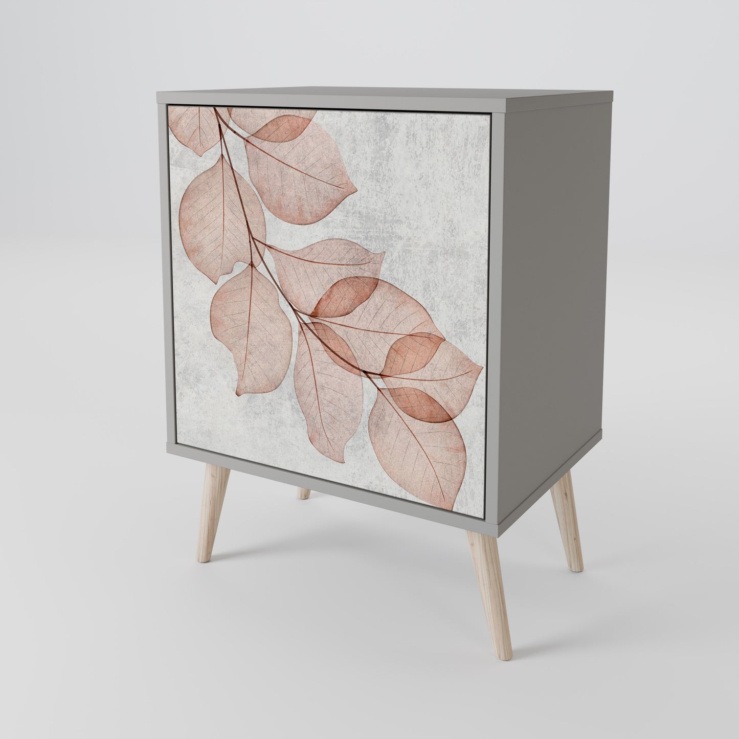 Credenza AUTUMN FRAGILITÀ a 1 anta con finitura grigia