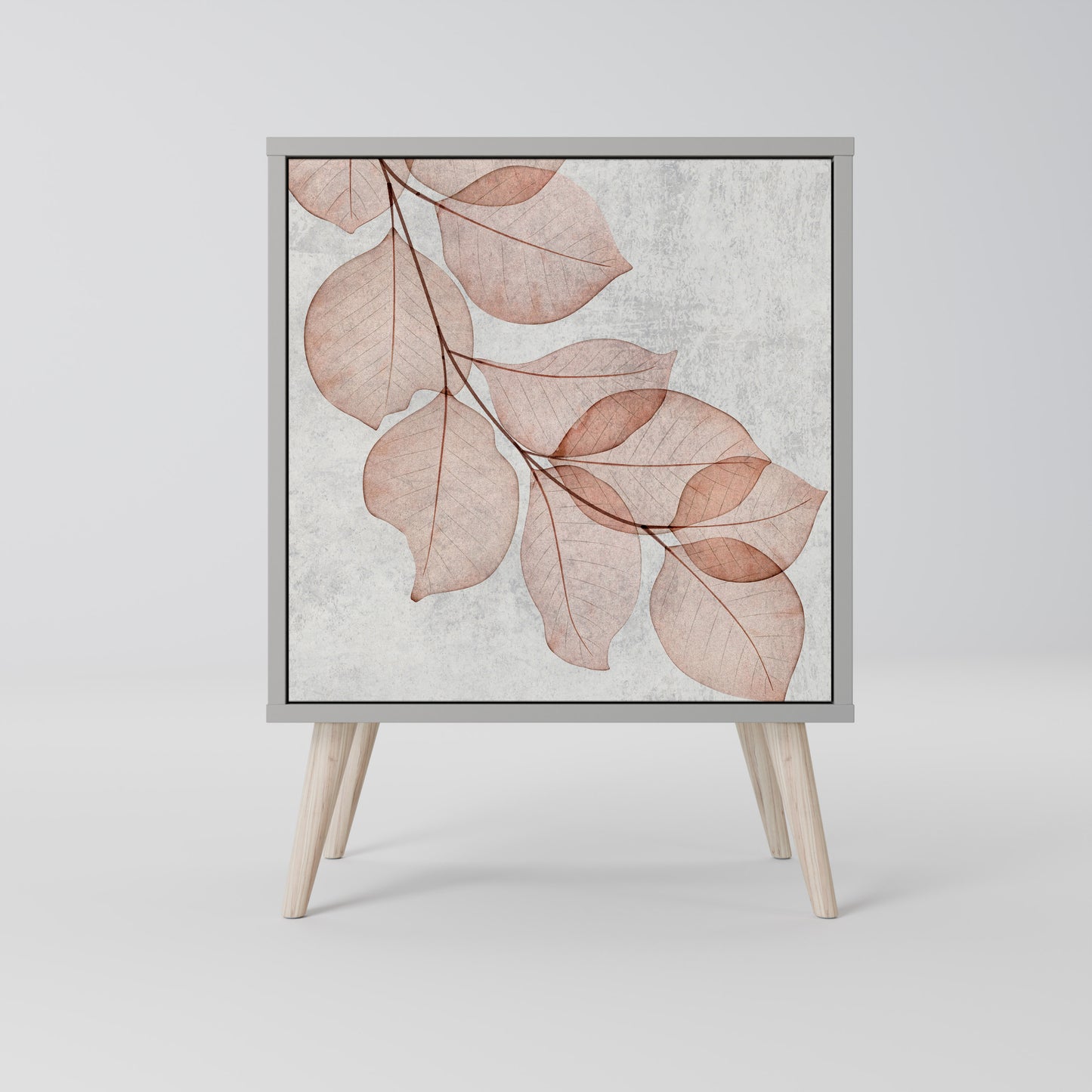 Credenza AUTUMN FRAGILITÀ a 1 anta con finitura grigia