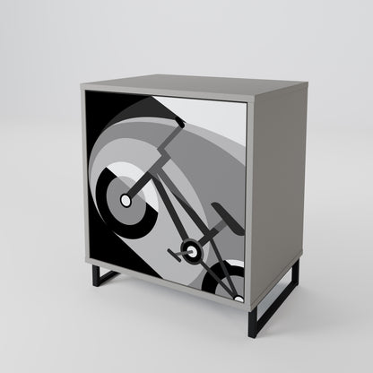 BIKE ENERGY 1-Door Sideboard in Grey Finish