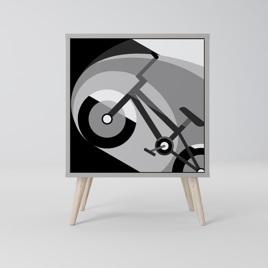 Credenza BIKE ENERGY a 1 anta con finitura grigia