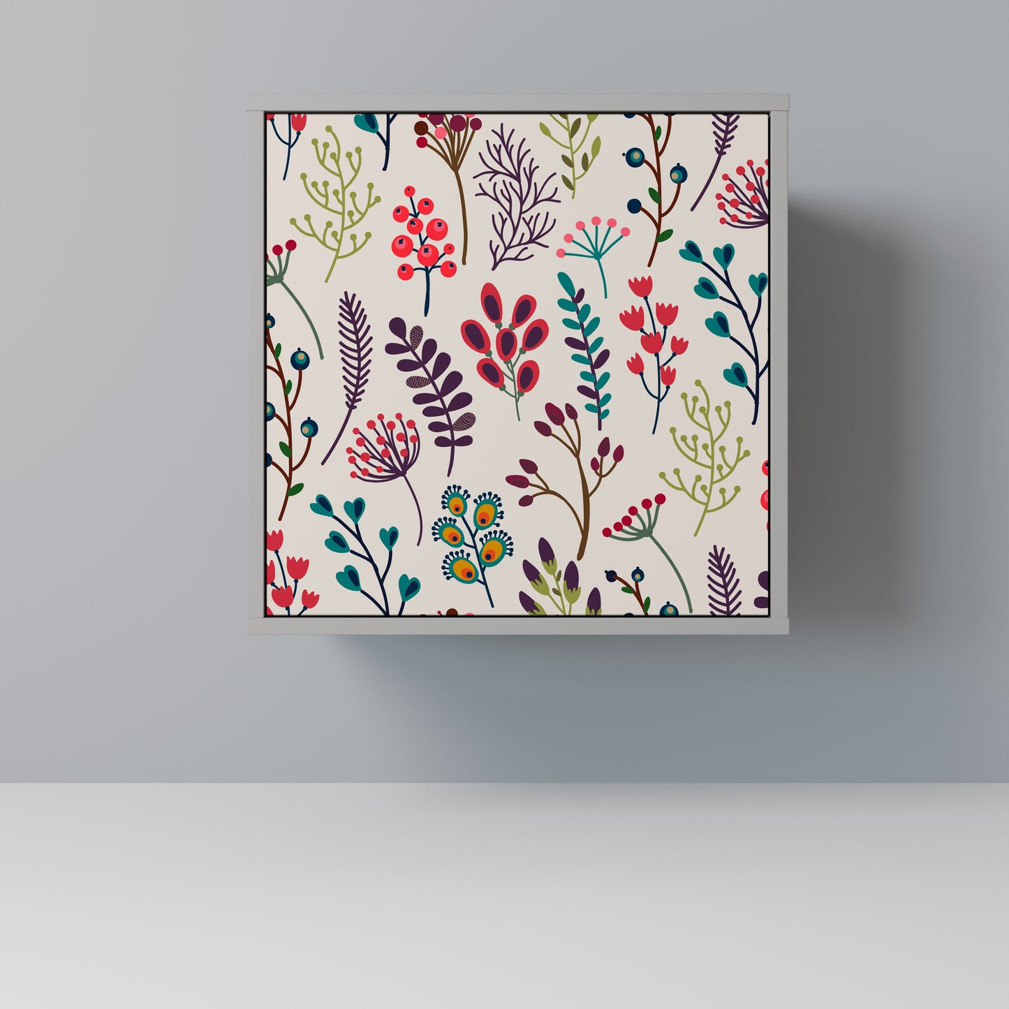 AUTUMN SUNDRIES 1-Door Sideboard in Grey Finish