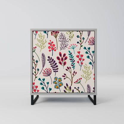 Credenza AUTUMN SUNDRIES a 1 anta con finitura grigia
