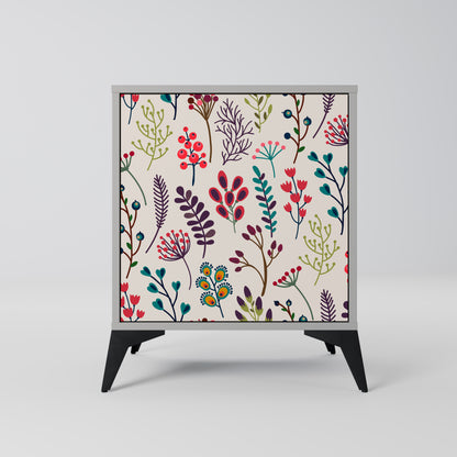 AUTUMN SUNDRIES 1-Door Sideboard in Grey Finish