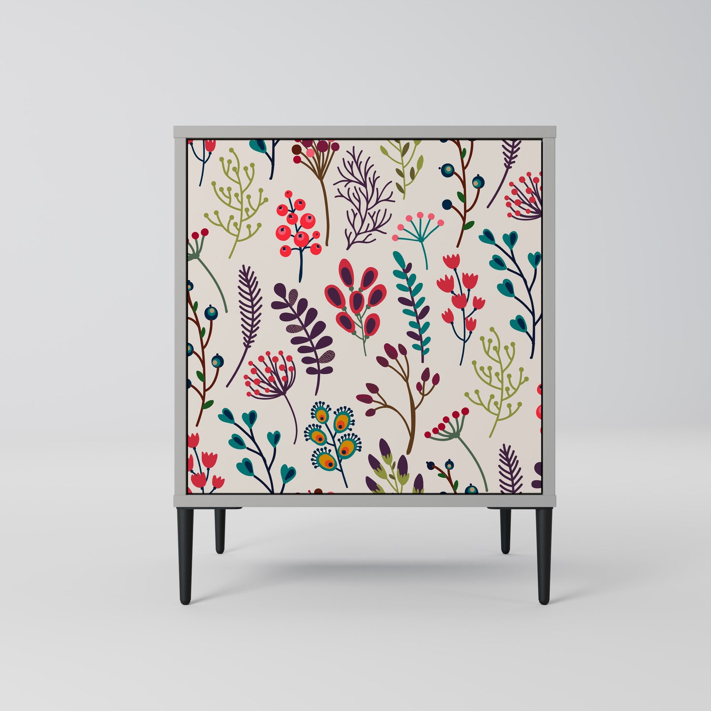 AUTUMN SUNDRIES 1-Door Sideboard in Grey Finish